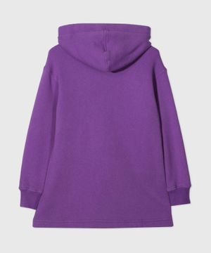 Logo printed hoodie in purple