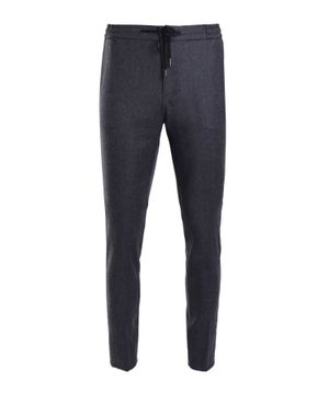 Elastic waist trousers in dark grey