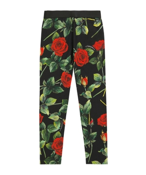 Rose-print leggings