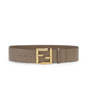 Logo detail belt in brown