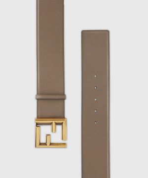 Logo detail belt in brown