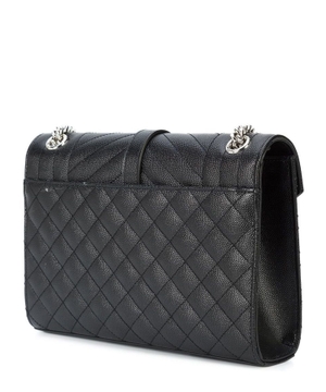 Quilted design bag in black