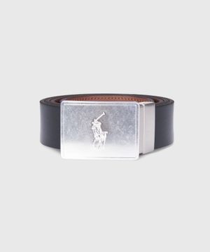 Metal buckles belt set in blue and brown