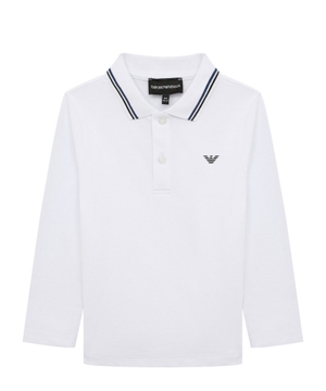 White polo with logo application