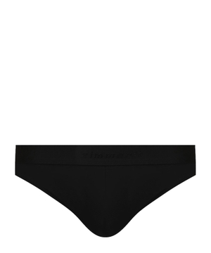 Black embroidered logo briefs