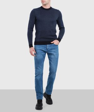 Straight-fit jumper in navy