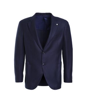 Blazer with oversize pockets in navy 