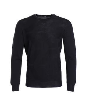 Straight-fit jumper in black 