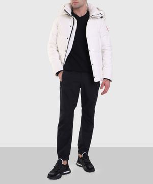 White quilted hooded jacket