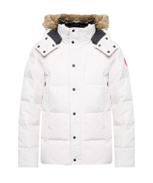 White quilted hooded jacket