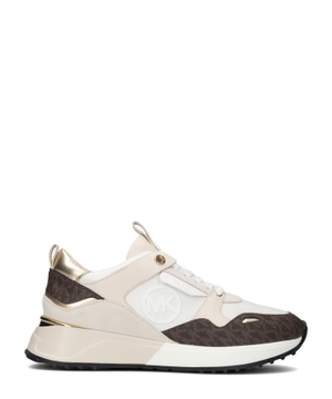 Mulicolor sneakers with logo printed panel