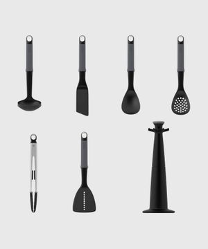 6-piece kitchen tool set with tongs