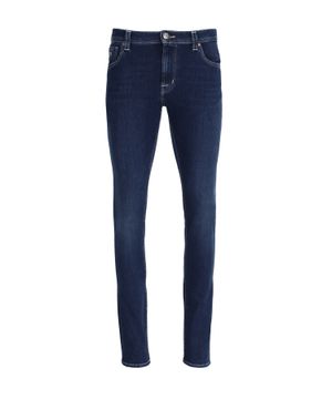 Blue straight fit jeans