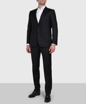 Straight-fit suit in black