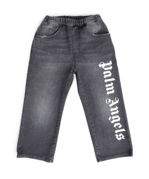 Elastic waist jeans in gray 