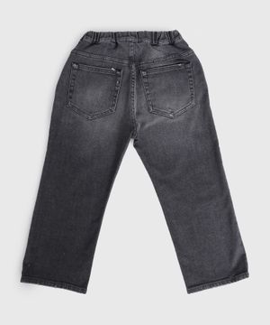 Elastic waist jeans in gray 