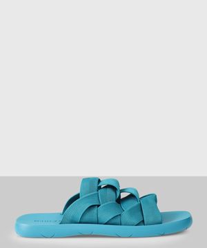 "Intreccio" elastic slides in blue