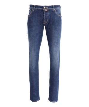 Blue straight fit jeans