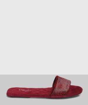 Red polka-dot slippers