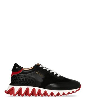 Black leather "Loubishark Donna" sneakers