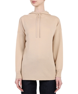 Beige wool hoodie