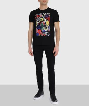 Graphic print t-shirt in black 