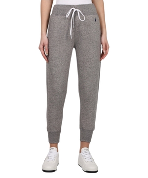 Elastic waist joggers in gray