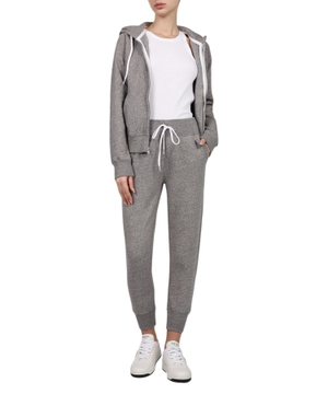 Elastic waist joggers in gray