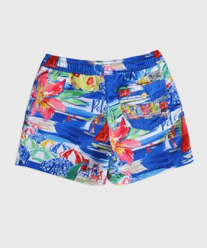 All-over multicolor printed shorts