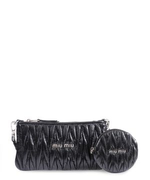 Black quilted "Matelassé" shoulder bag