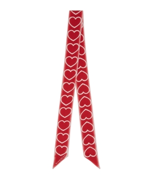 Printed scarf in red