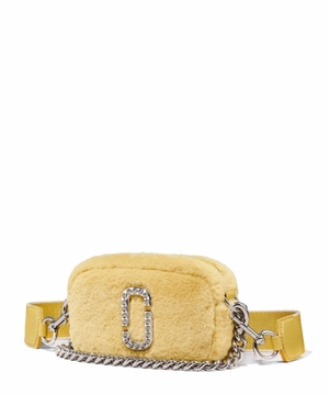 The plush "Snapshot" crossbody bag in yellow