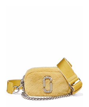 The plush "Snapshot" crossbody bag in yellow