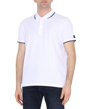 Logo detail polo in white
