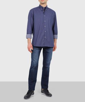 Blue shirt in dotted design