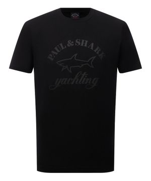 Black T-shirt with logo detail