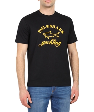 Black T-shirt with logo detail