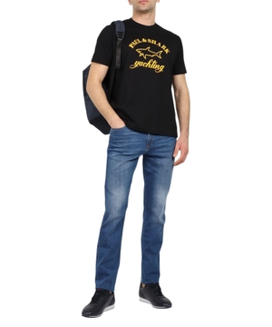 Black T-shirt with logo detail