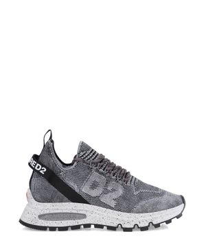 Grey "Run D2" sock sneakers