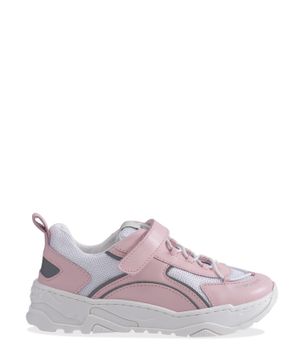 Sneakers with elastic ties in pink 