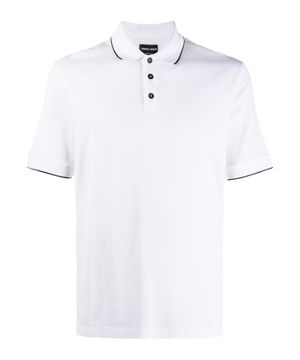 Short sleeve polo t-shirt in white