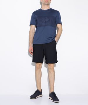 Drawstring waist shorts in black