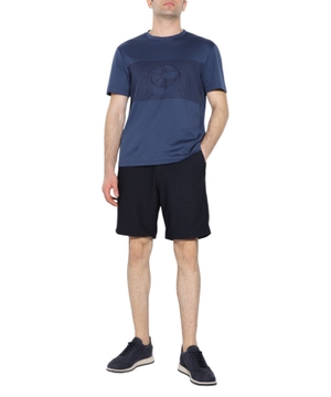 Drawstring waist shorts in black