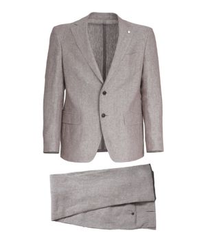 Straight-fit suit in light brown