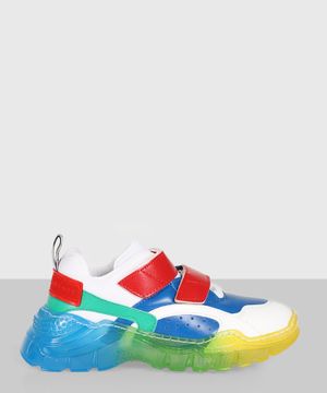 Multicolor sneakers with logo