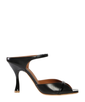 Black "Jule" open-toe mules