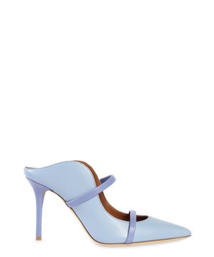 Light-blue "Maureen" pointed mules