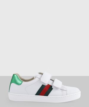 Striped sides sneakers in white 