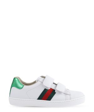 Striped sides sneakers in white 