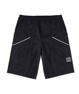 Elastic waist shorts in black